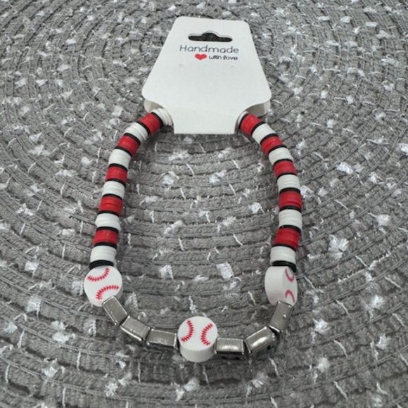 2 Pack Clay Beaded Bracelet - Theme of Your Favorite Sports Team - Picture 2 of 3